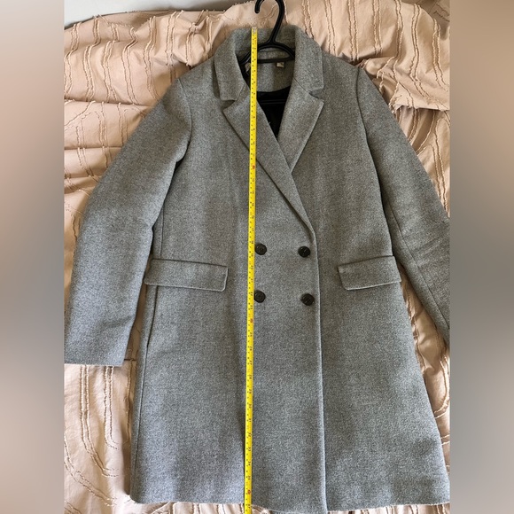 Size Large (L) Grey Zara Pea Coat - Picture 5 of 9